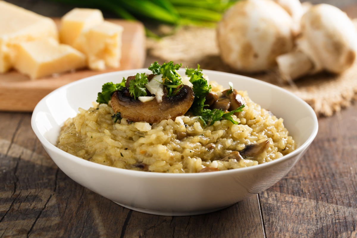 Risotto crémeux aux champignons